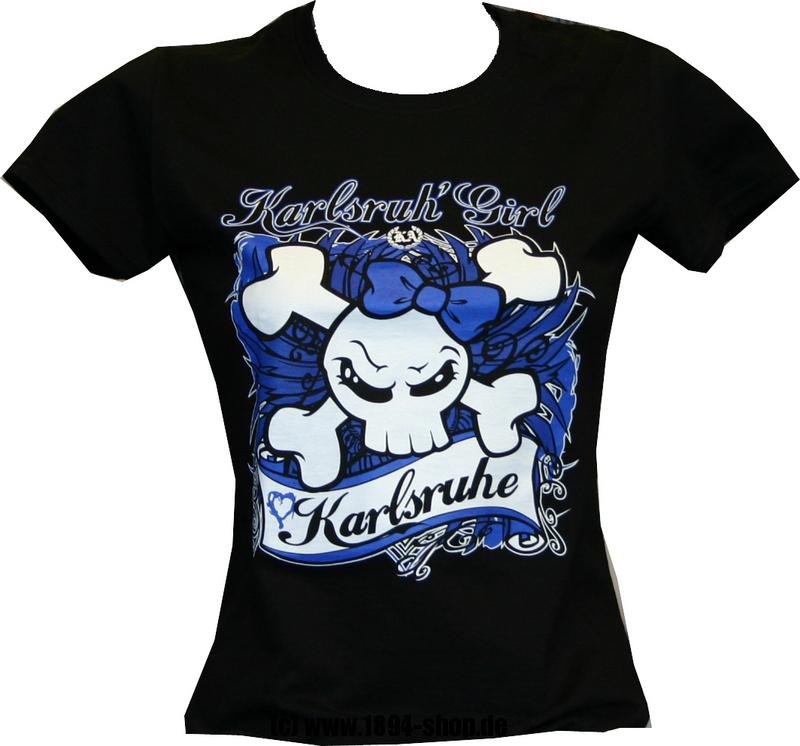Girly-Shirt "Karlsruh` Girl" schwarz