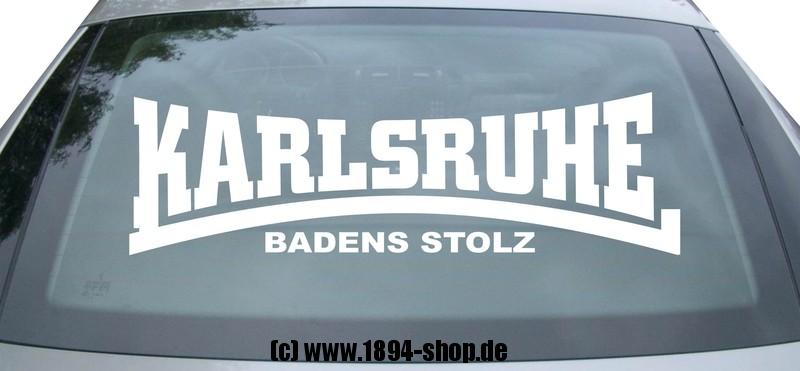 Heckscheibenaufkleber 5 "KA - Badens Stolz"