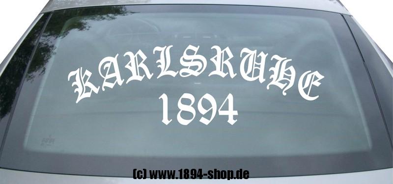 Heckscheibenaufkleber 6 "Karlsruhe - 1894" (Old)  