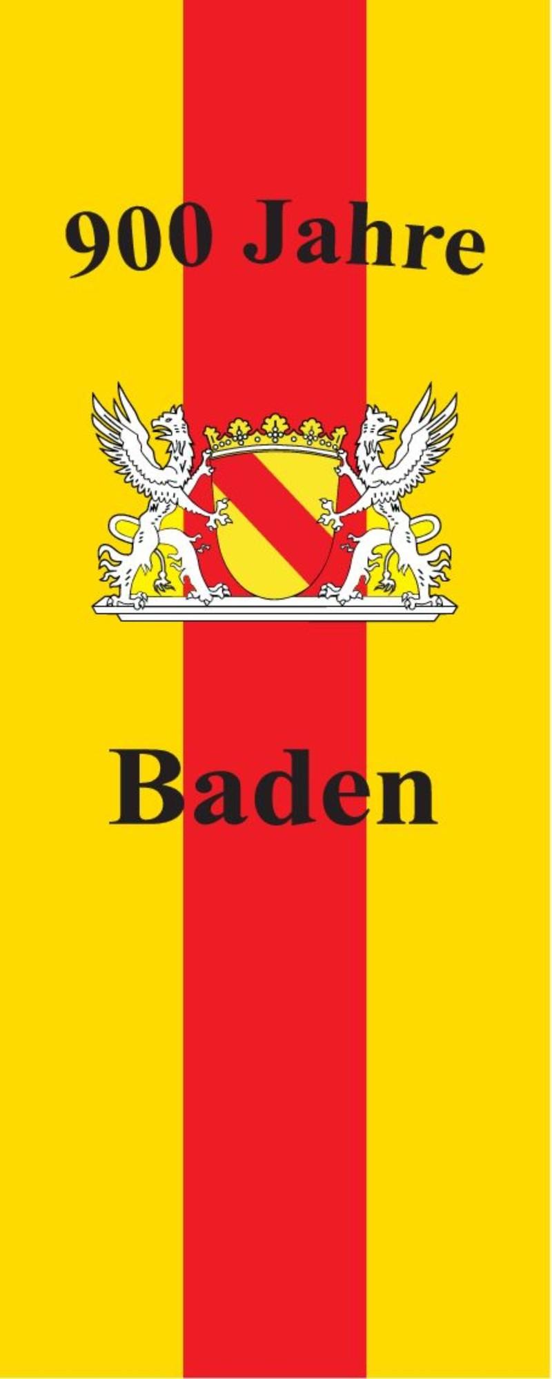 Hissflagge "900 Jahre Baden", 120 x 300cm