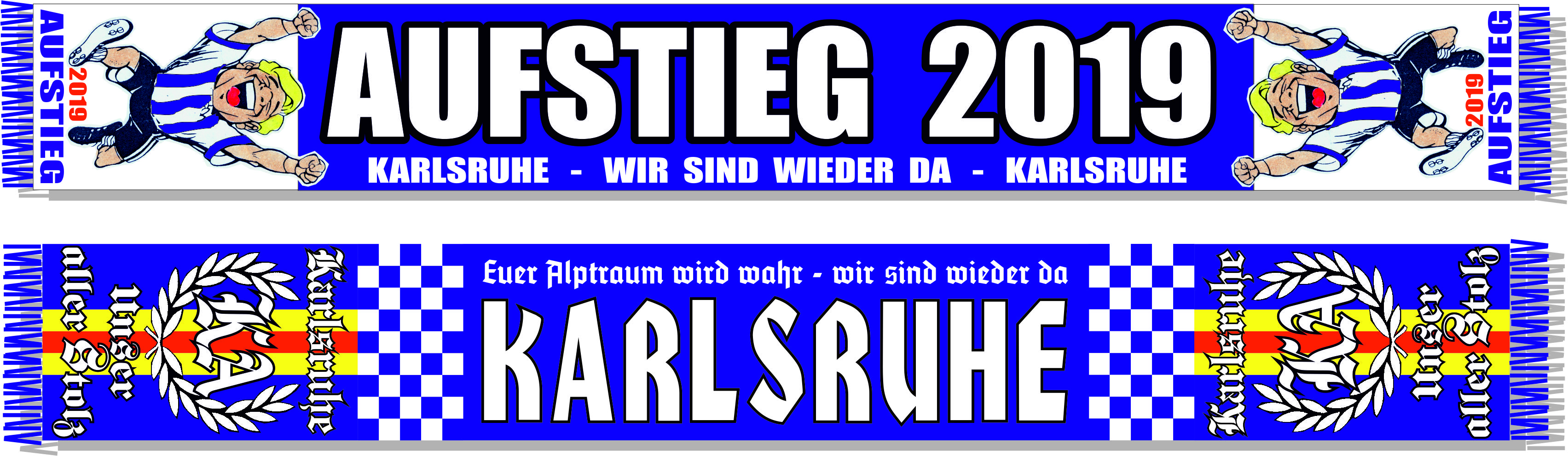 Jacquardschal "AUFSTIEG 2019 - Karlsruhe"