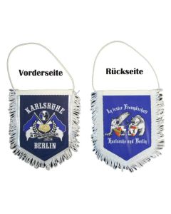 Autowimpel "Karlsruhe + Berlin"
