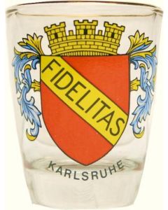 Schnapsglas "Karlsruhe - Fidelitas"