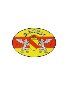 Aufkleber "Baden" neue Greifen (oval)