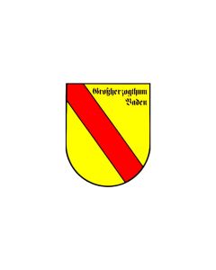 Aufkleber "Großherzogthum Baden" (Wappenform)