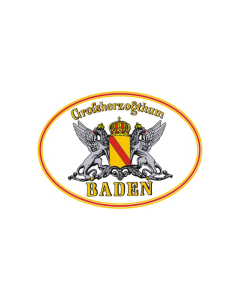 Aufkleber "GHZ Baden" mit badischem Rand (oval)
