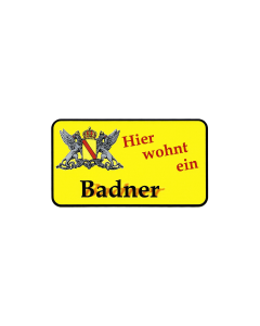 Aufkleber "Hier wohnt ein Badner"