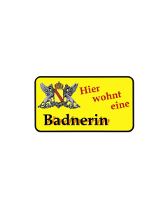 Aufkleber "Hier wohnt ein Badnerin"