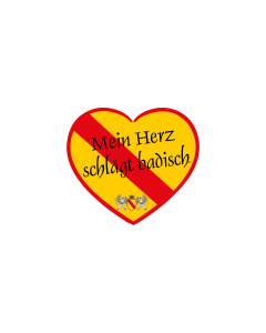 Aufkleber "Mein Herz schlägt badisch"