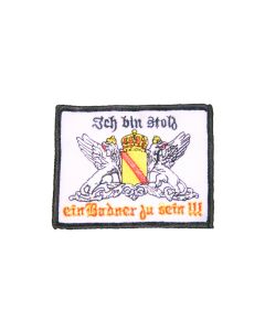 Aufnäher "Ich bin stolz ein Badner zu sein!!!" 