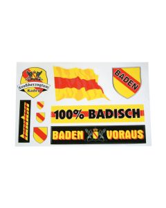 Aufkleberkarte "Baden" (9-teilig) 