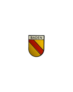 Pin "Badengold" mit schwarzem Rand
