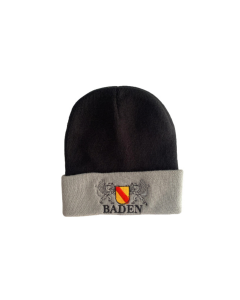 Wollmütze "Baden Greifen" schwarz/grau (Lurex)