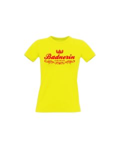 Girly-Shirt "Badnerin" gelb
