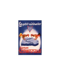 Postkarte "So geht`s nicht weiter - darum Südweststaat"