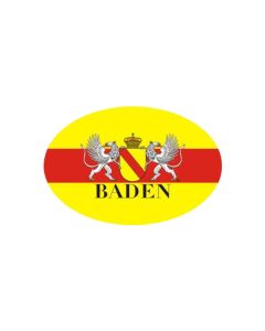 Aufkleber "Baden" mit neuem Wappen (oval)