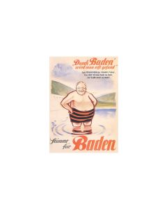Postkarte "Durch Baden wird man erst gesund"