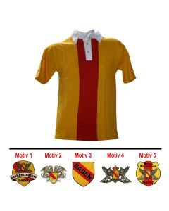 Polo-Shirt "Baden" gelb-rot-gelb (Modell 2)