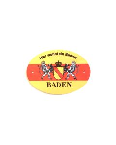 Türschild "Baden - Hier wohnt ein Badner" oval 