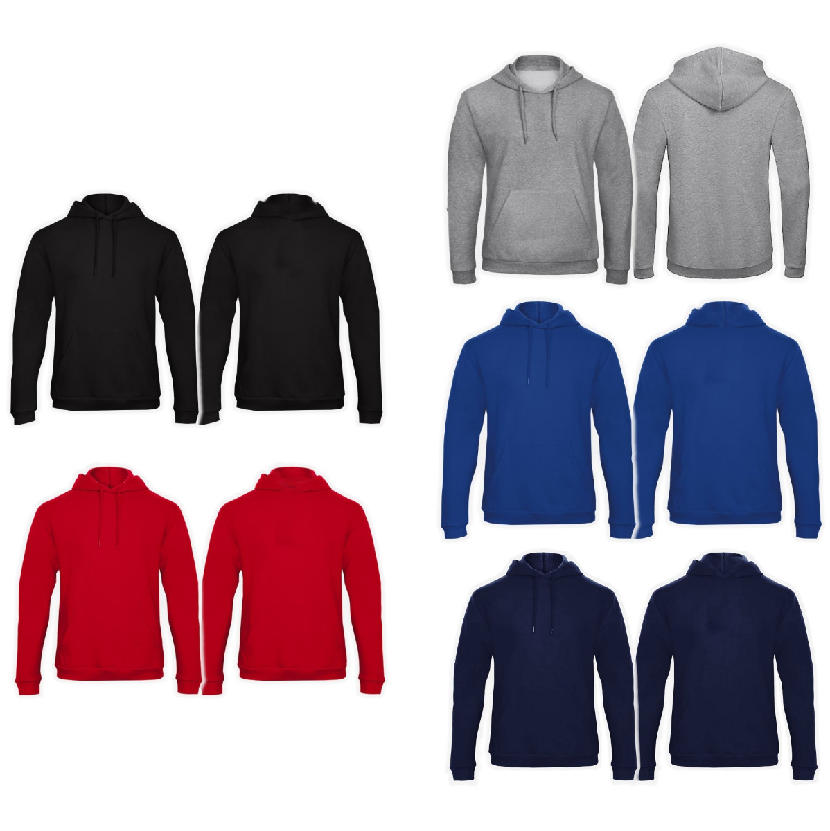 Kapuzen Sweat-Shirt (Vorderseite und Rückseite)