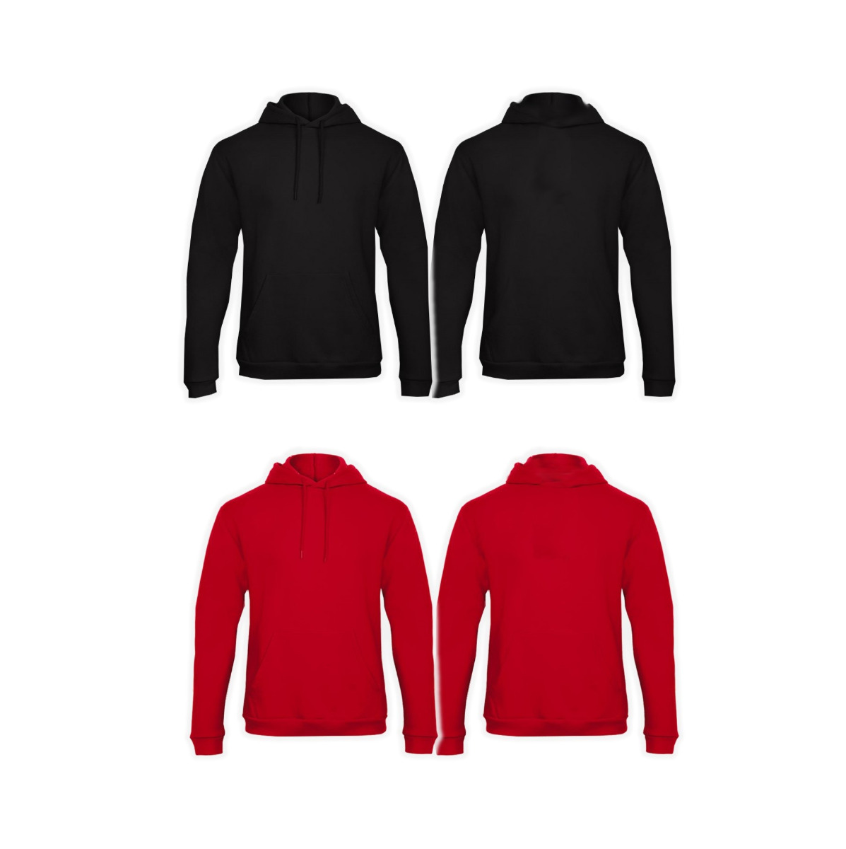 Kapuzen Sweat-Shirt (Vorderseite und Rückseite)