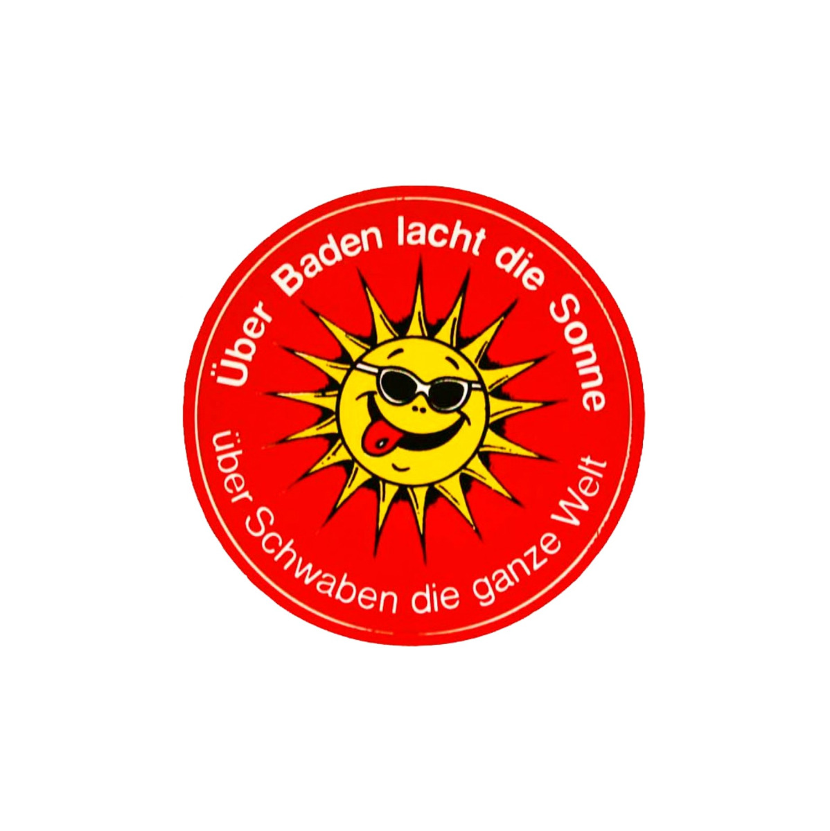 Aufkleber "Über Baden lacht die Sonne..." (rund)