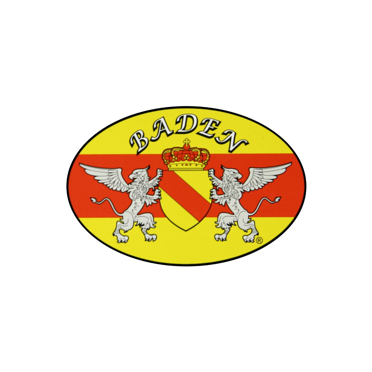 Aufkleber "Baden" neue Greifen (oval)