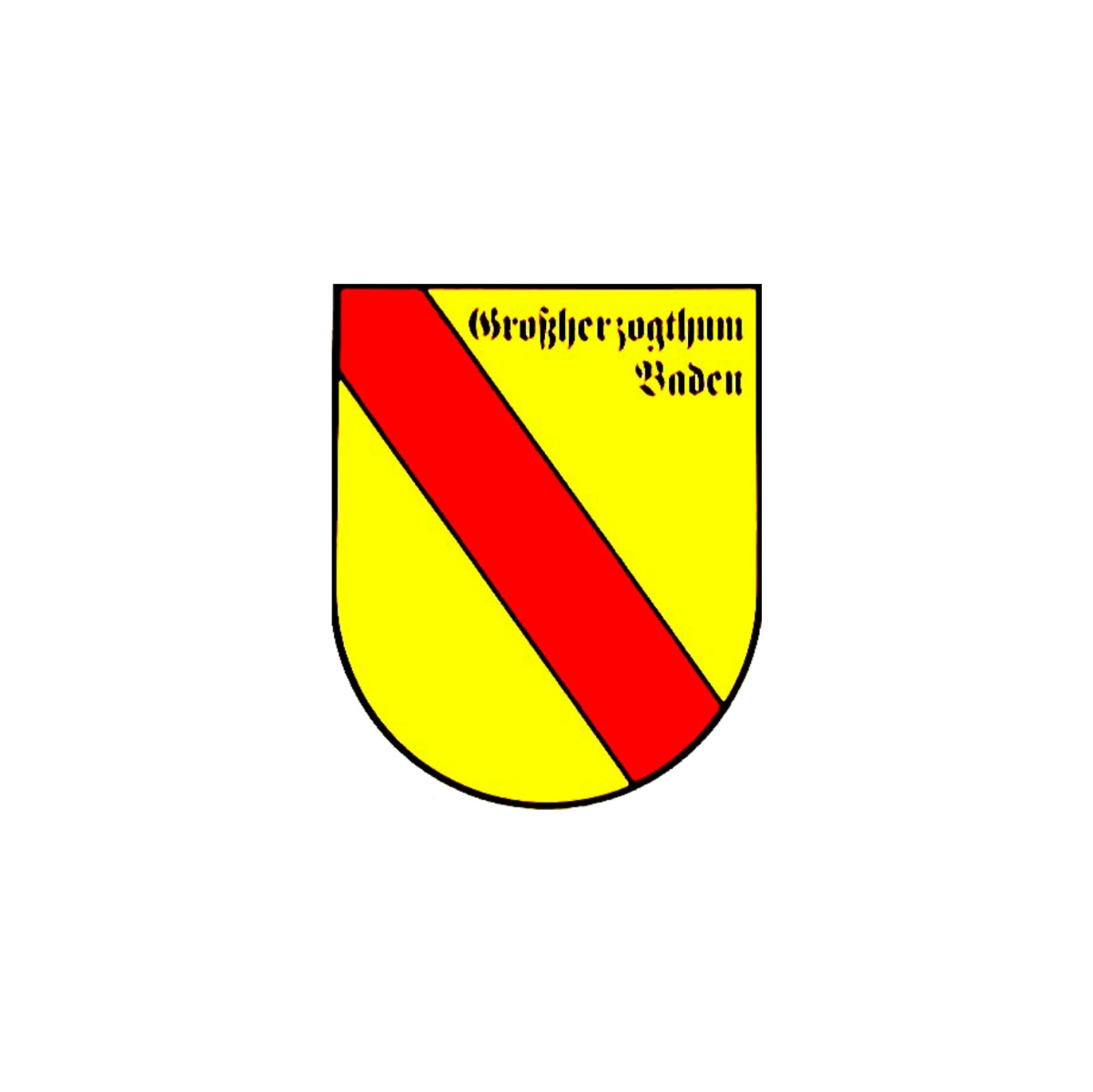 Aufkleber "Großherzogthum Baden" (Wappenform)