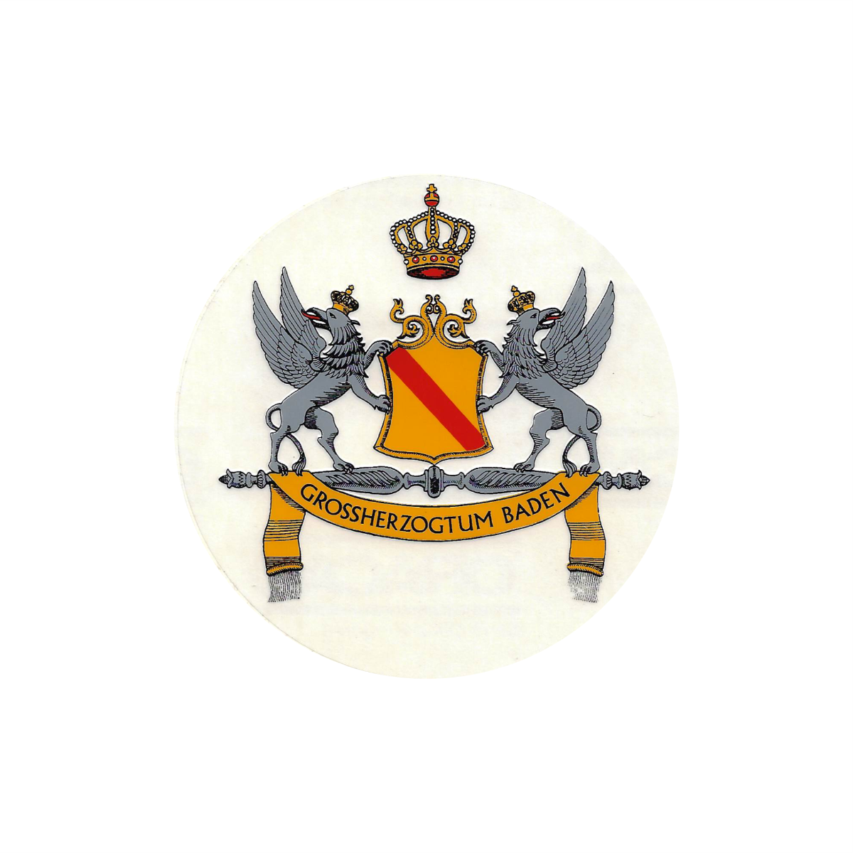 Aufkleber "Grossherzogtum Baden" (rund)