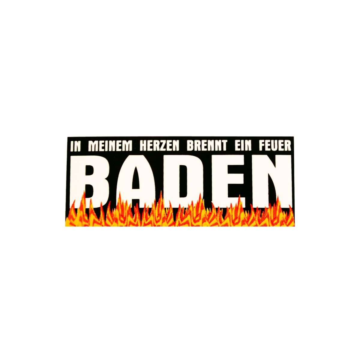 Aufkleber "In meinem Herzen brennt ein Feuer - Baden"