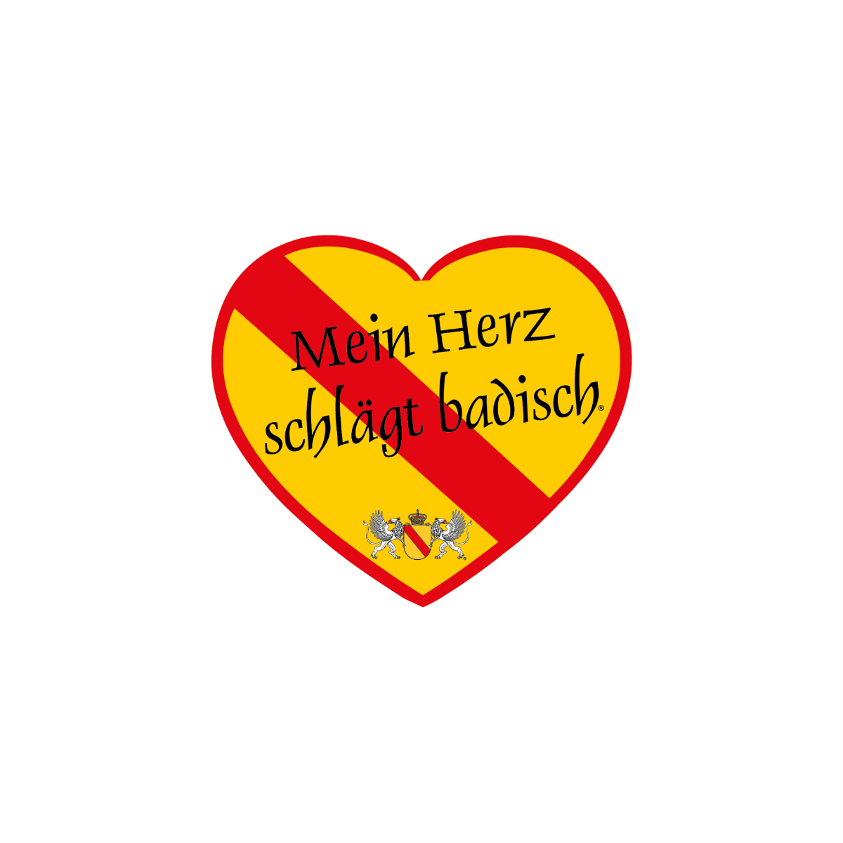 Aufkleber "Mein Herz schlägt badisch"