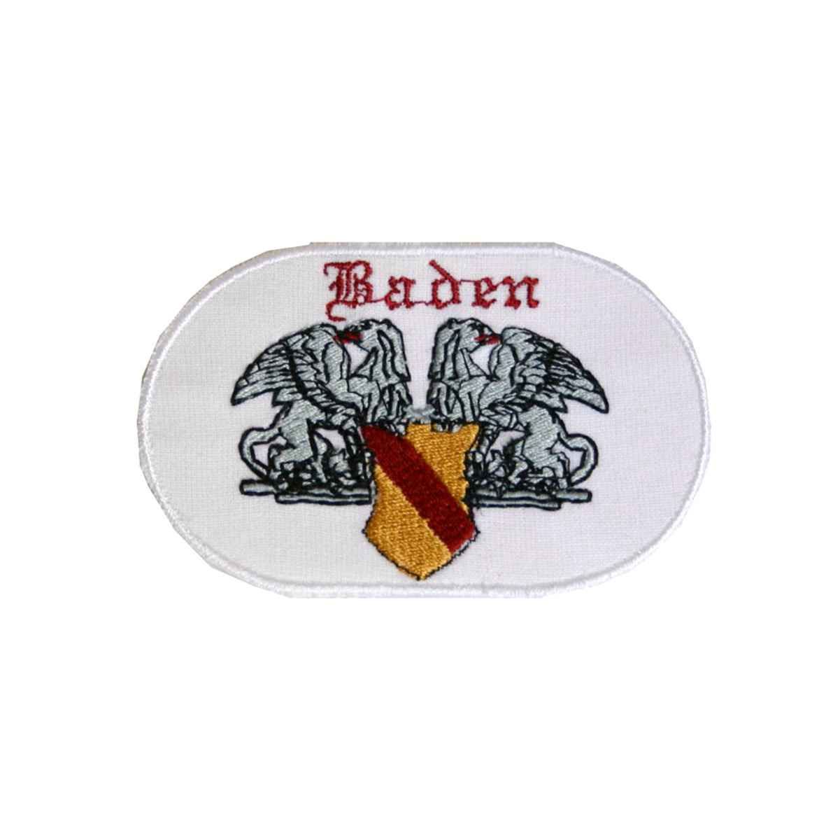 Aufnäher "Baden oval" weiß