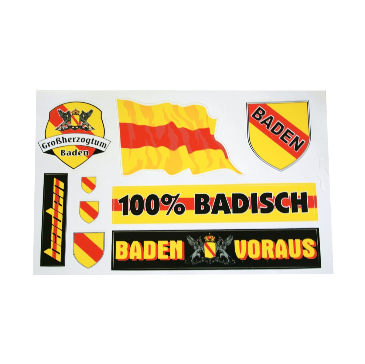 Aufkleberkarte "Baden" (9-teilig) 