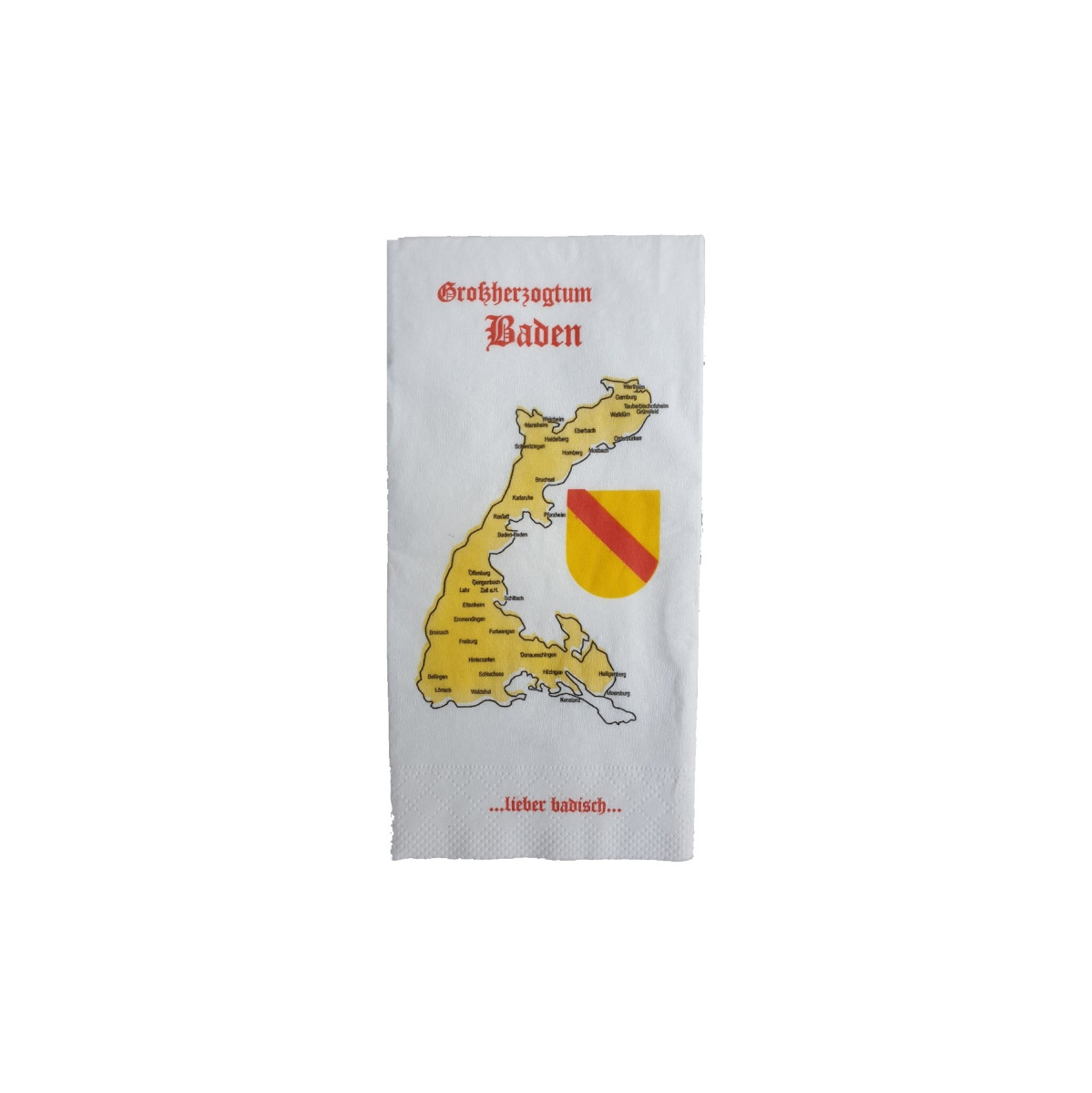 Servietten "Großherzogtum Baden" weiß (20 Stück)