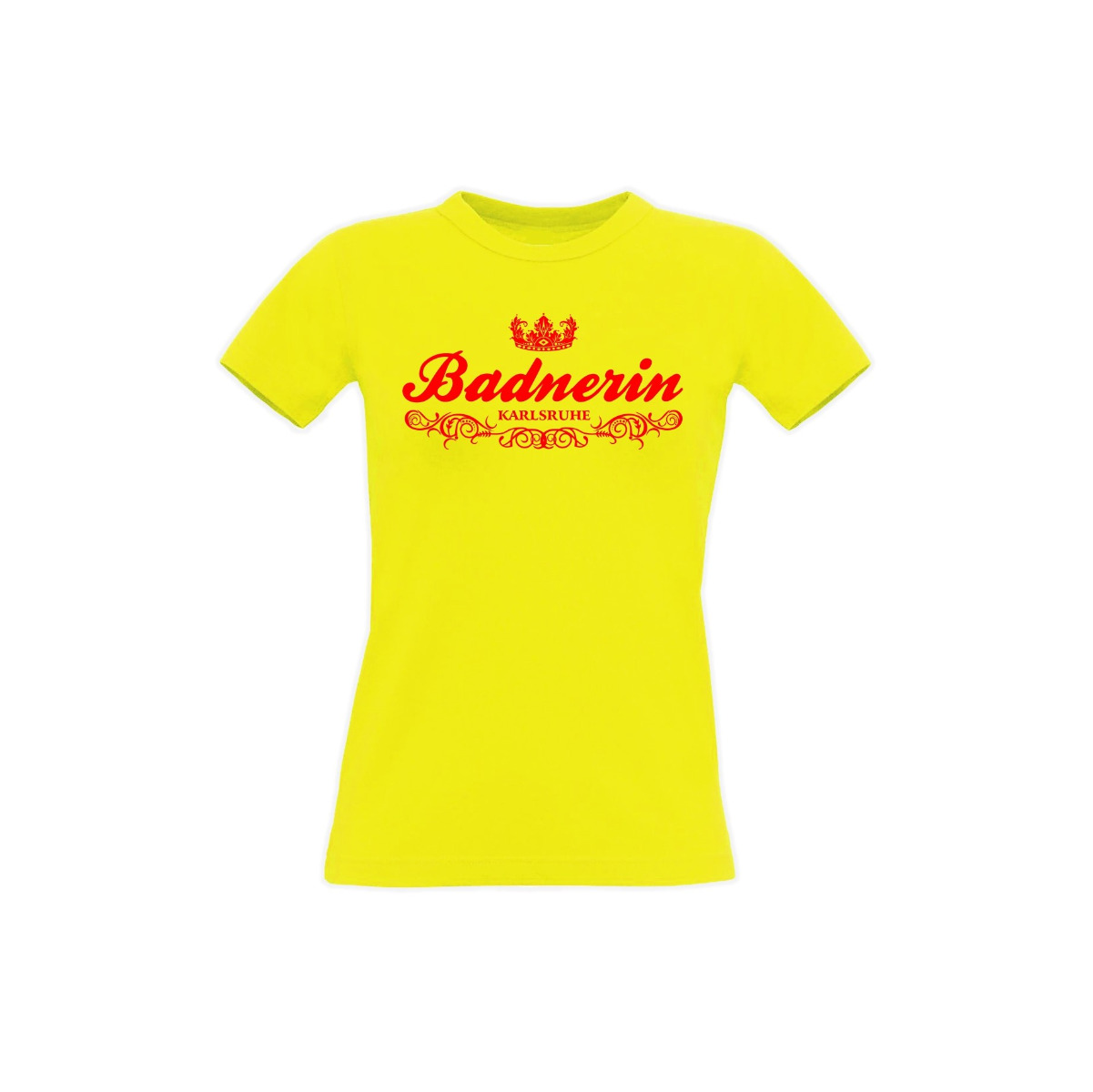 Girly-Shirt "Badnerin" gelb