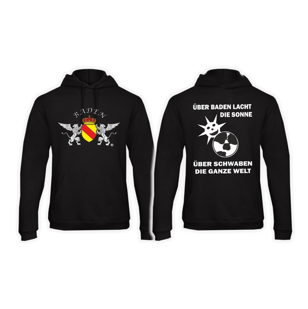 Kapuzen Sweat-Shirt "Baden - Über Baden lacht die Sonne"