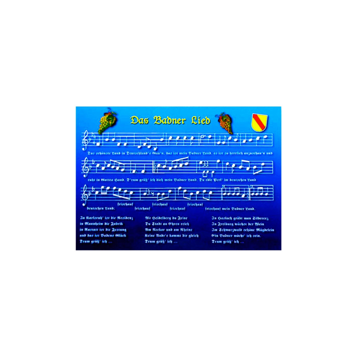Postkarte "Das Badner Lied 1" (Noten)