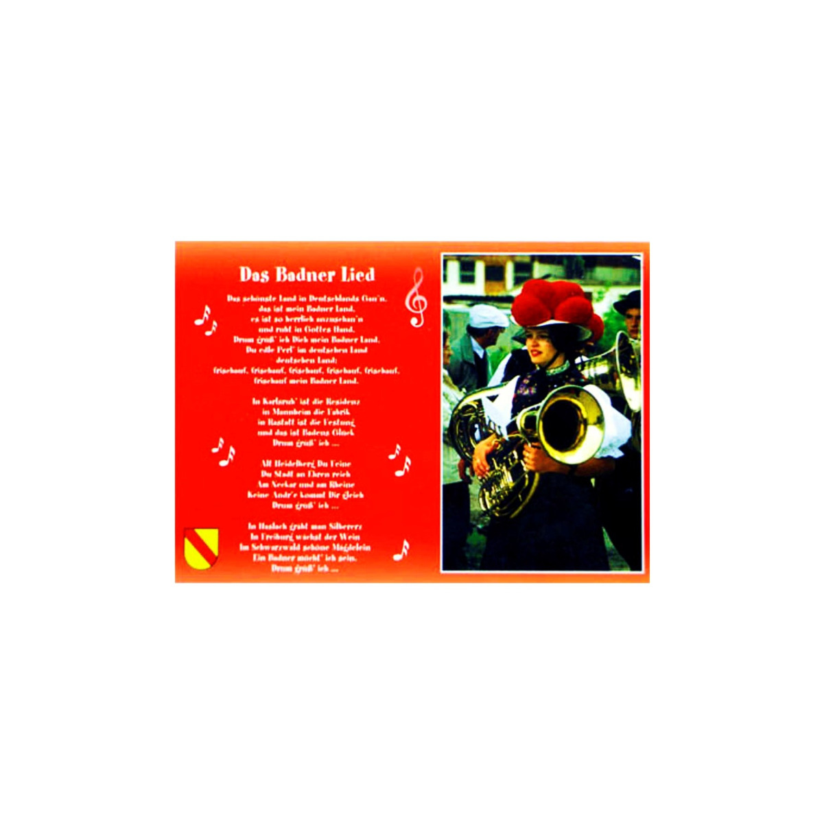 Postkarte "Das Badner Lied 2" (rot)