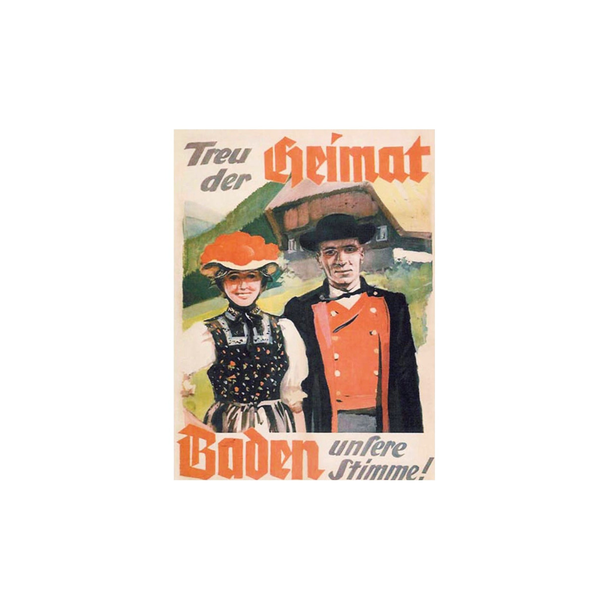 Postkarte "Treu der Heimat - Baden unsere Stimme"