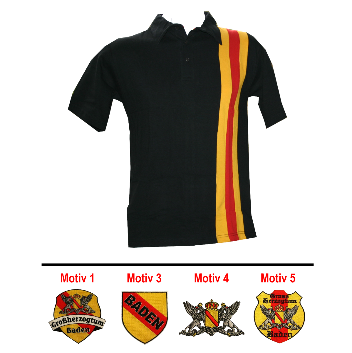 Polo-Shirt "Baden" schwarz (Modell 3)