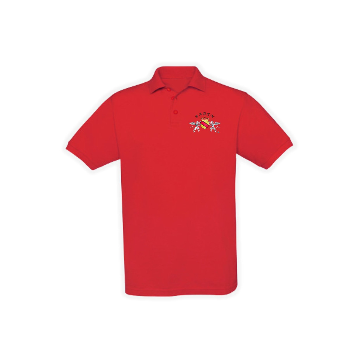 Polo-Shirt "Baden" bestickt (rot)