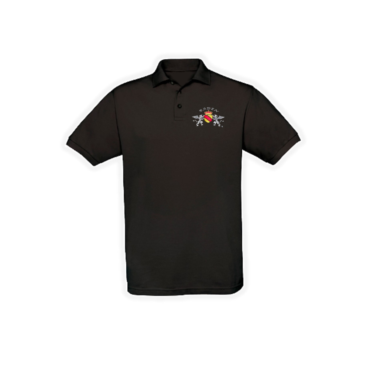 Polo-Shirt "Baden" bestickt (schwarz) 