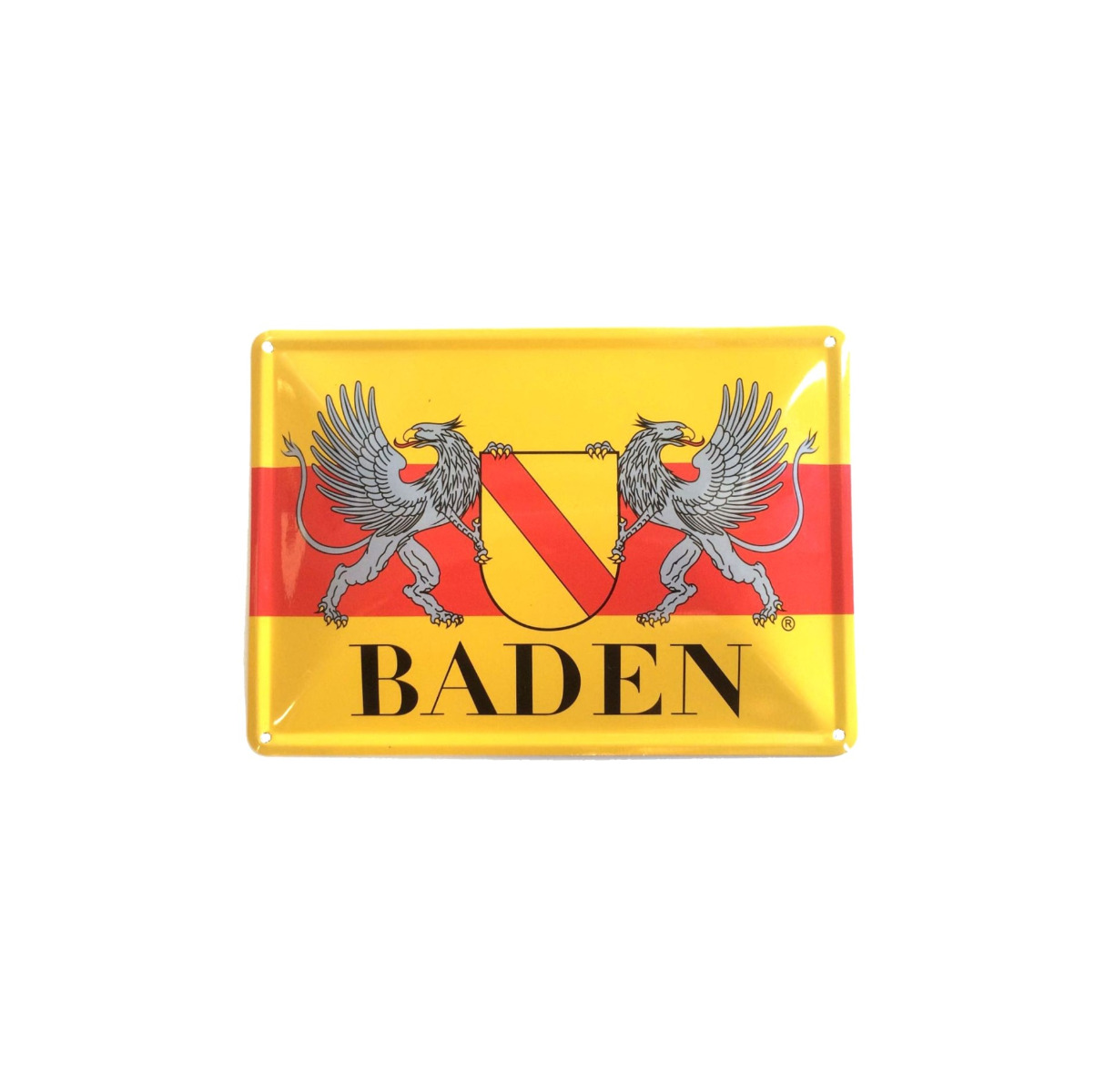Blechschild "Baden" (Wappen mit Greifen)